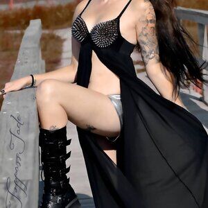 Spiked boob dress